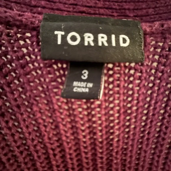 Torrid - Pointelle Cardigan Balloon Sleeve Sweater - Women’s size 3 - Picture 8 of 8